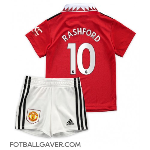 Manchester United Marcus Rashford #10 Fotballklær Hjemmedraktsett Barn 2022-23 Kortermet (+ korte bukser)